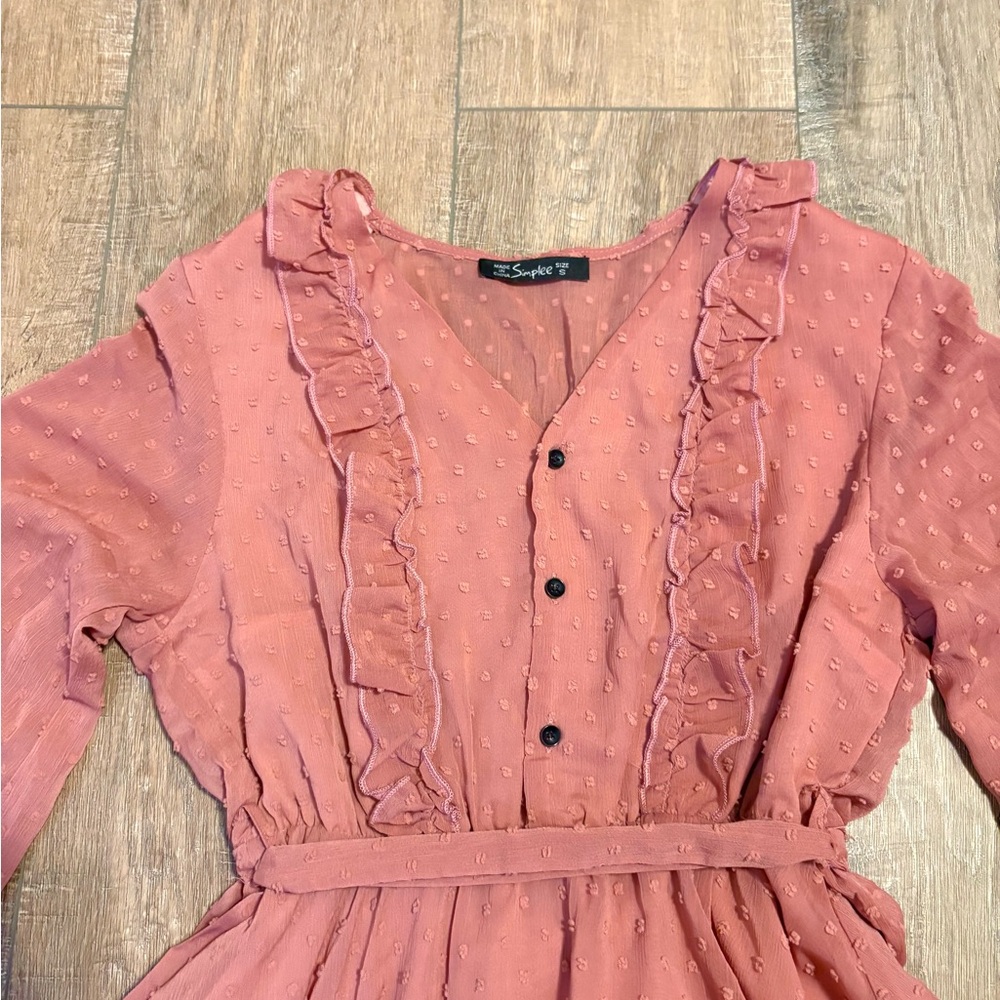 Simplee Pink Ruffle Dress! 🩷 - Picture 3 of 4